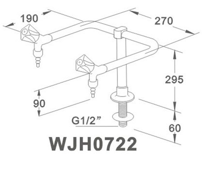 Vòi rửa 2 nhánh WJH0722 catalog